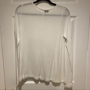 ASOS White  Soft Light Weight Long Sleeve Top Women's Size 4